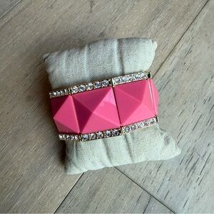Park Lane Women’s Electra Pink Geometric Bracelet with Crystal Accents